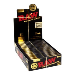 Papeles Raw Black 1 1 4