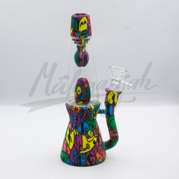 Bong Silicona Y Cristal Estampado. 1