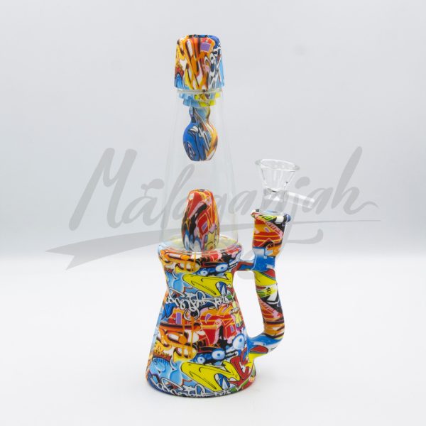 Bong Silicona Y Cristal Estampado. 3