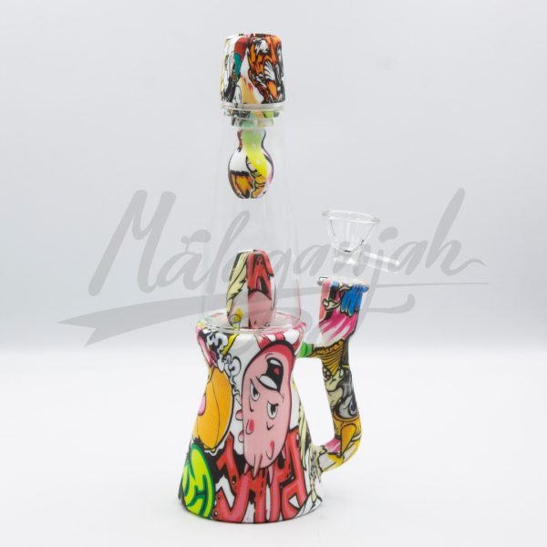 Bong Silicona Y Cristal Estampado. 4