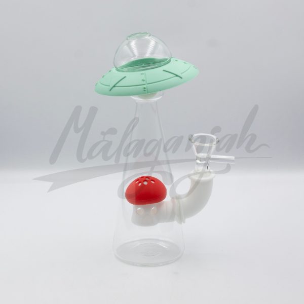 Bong Silicona Y Cristal Ovni. 1