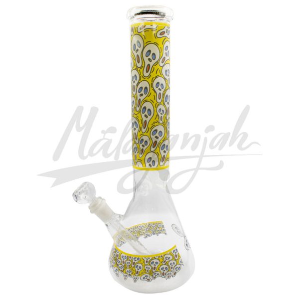 Bong En Vidrio Estampado Neón. Málaganjah (1)