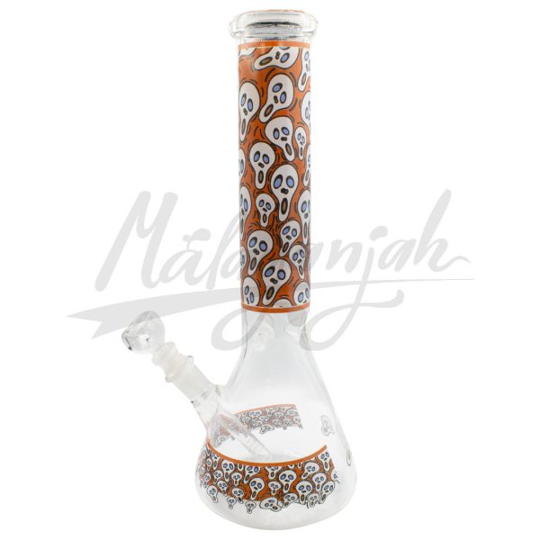 Bong En Vidrio Estampado Neón. Málaganjah (2)