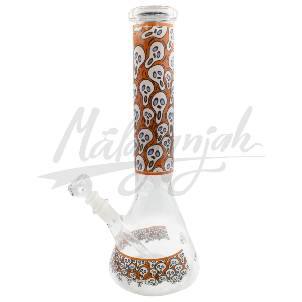 Bong En Vidrio Estampado Neón. Málaganjah (2)