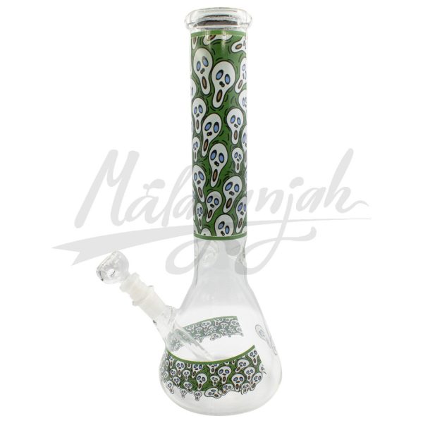 Bong En Vidrio Estampado Neón. Málaganjah (3)