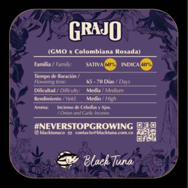 Línea Biodiversidad Málaganjah x Black Tuna Grajo Descripción