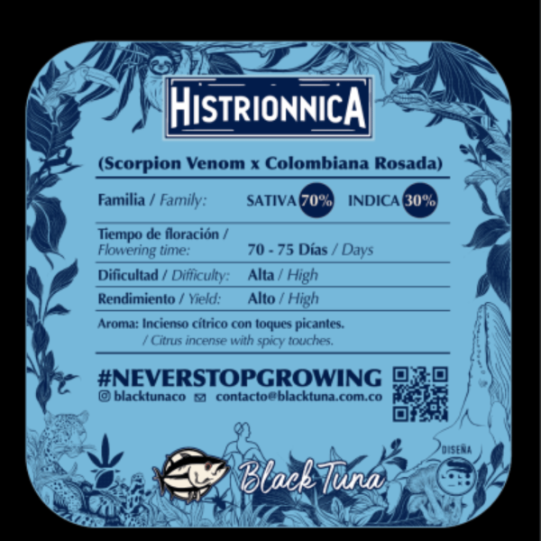 Línea Biodiversidad Málaganjah x Black Tuna La Histrionnica Descripción