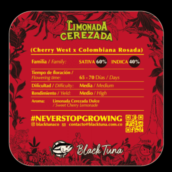 Línea Biodiversidad Málaganjah x Black Tuna Limonada Cerezada Descripción