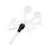 Pipa Vidrio Wax Doble Calavera Málaganjah Negro