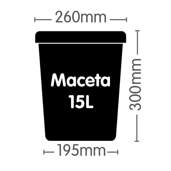 Maceta De 15 L Negra - Imagen 2