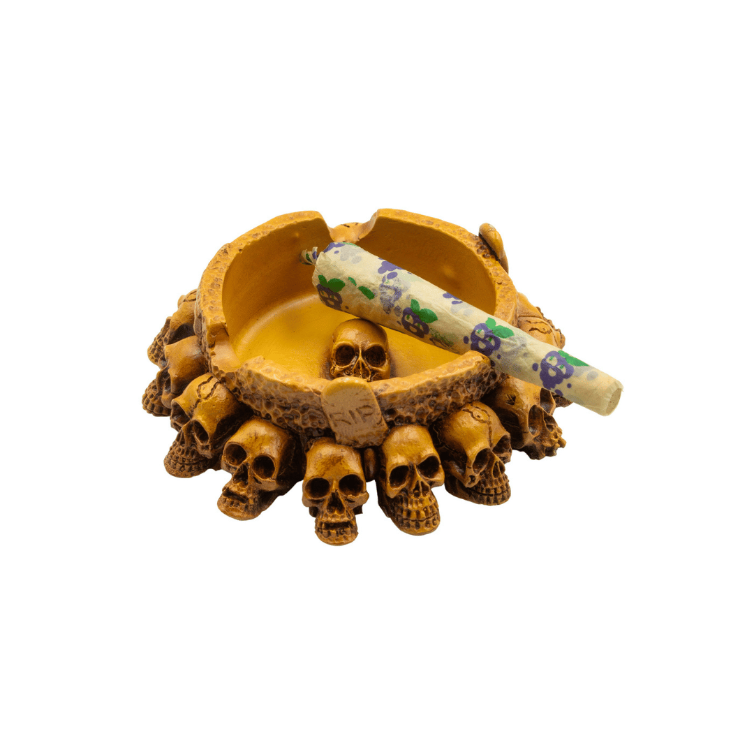 cenicero calavera resina